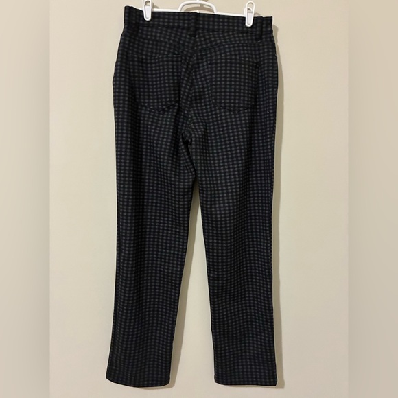 Gloria Vanderbilt Amanda Pants Trousers Stretch Black and Gray Plaid Size 8 - Picture 2 of 11